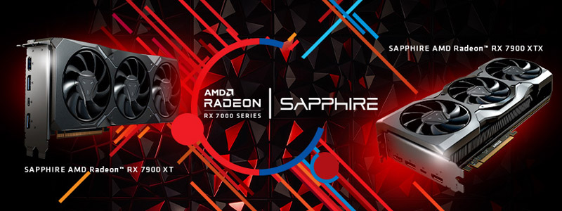 SAPPHIRE AMD Radeon RX 7900 XTX 24GB GDDR6、SAPPHIRE AMD Radeon RX 7900 XT 20GB GDDR6 製品画像