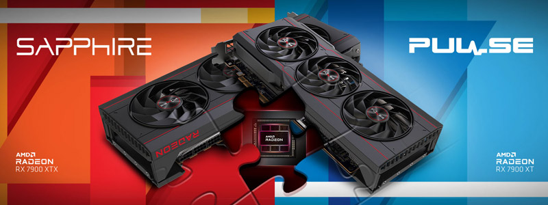 SAPPHIRE NITRO+ Radeon RX 7900 XT GAMING OC VAPOR-X 20GB GDDR6、PULSE Radeon RX 7900 XT GAMING OC 20GB GDDR6 製品画像