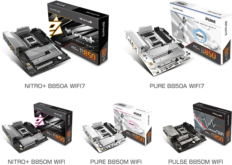 SAPPHIRE AMD B850チップセット搭載マザーボード 製品画像