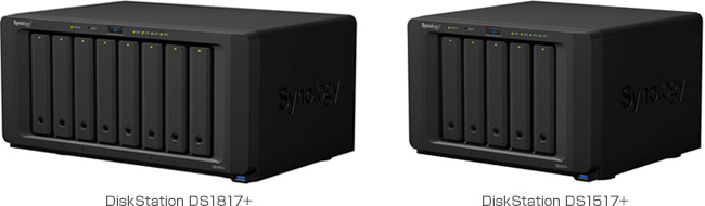 Synology DiskStation DS1817+、DS1517+ 製品画像