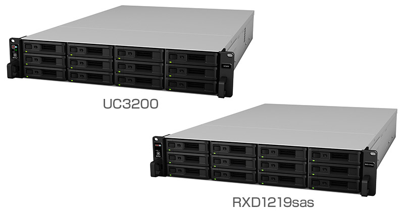 Synology UC3200、RXD1219sas 製品画像