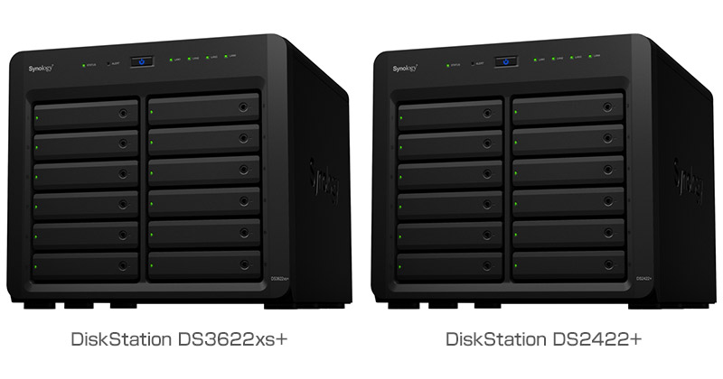 Synology DiskStation DS3622xs+、DiskStation DS2422+ 製品画像