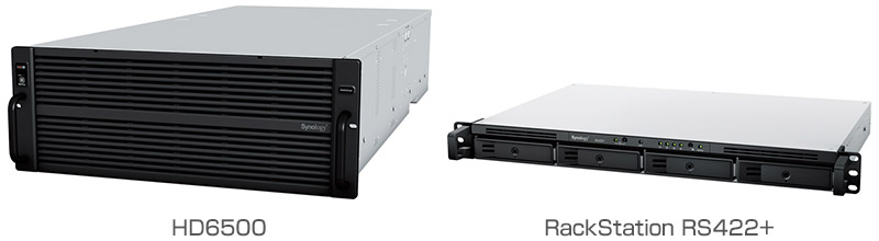 Synology HD6500、RackStation RS422+ 製品画像