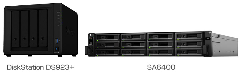 Synology DiskStation DS923+、SA6400 製品画像