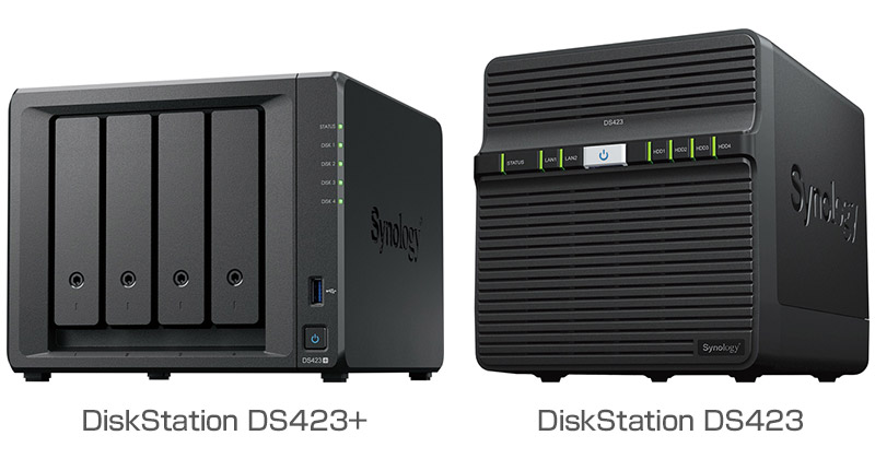 Synology DiskStation DS423+、DiskStation DS423 製品画像