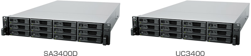 Synology SA3400D、UC3400 製品画像