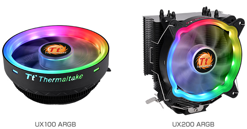 Thermaltake UX100 ARGB、UX200 ARGB 製品画像
