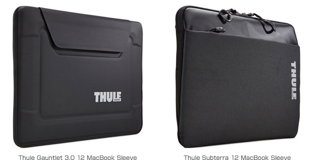 Thule Gauntlet 3.0 12 MacBook Sleeve、Thule Subterra 12 MacBook Sleeve 製品画像