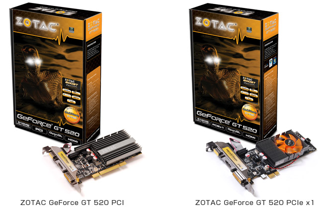 ZOTAC GeForce GT 520 製品画像