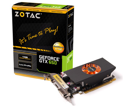 ZOTAC GeForce GTX 650 LP 1GB 製品画像