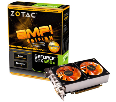 ZOTAC GeForce GTX 650 Ti 1GB TWINCOOLER AMP 製品画像