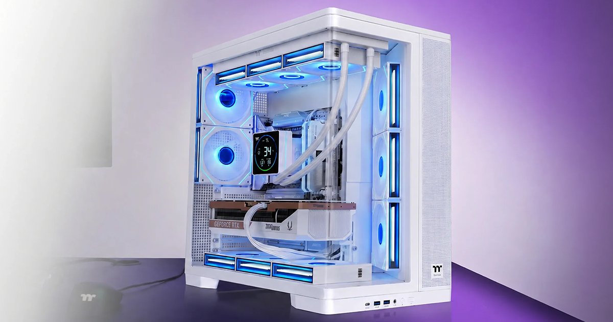 Thermaltake社製、曲面強化ガラスパネルを採用したピラーレスデザイン