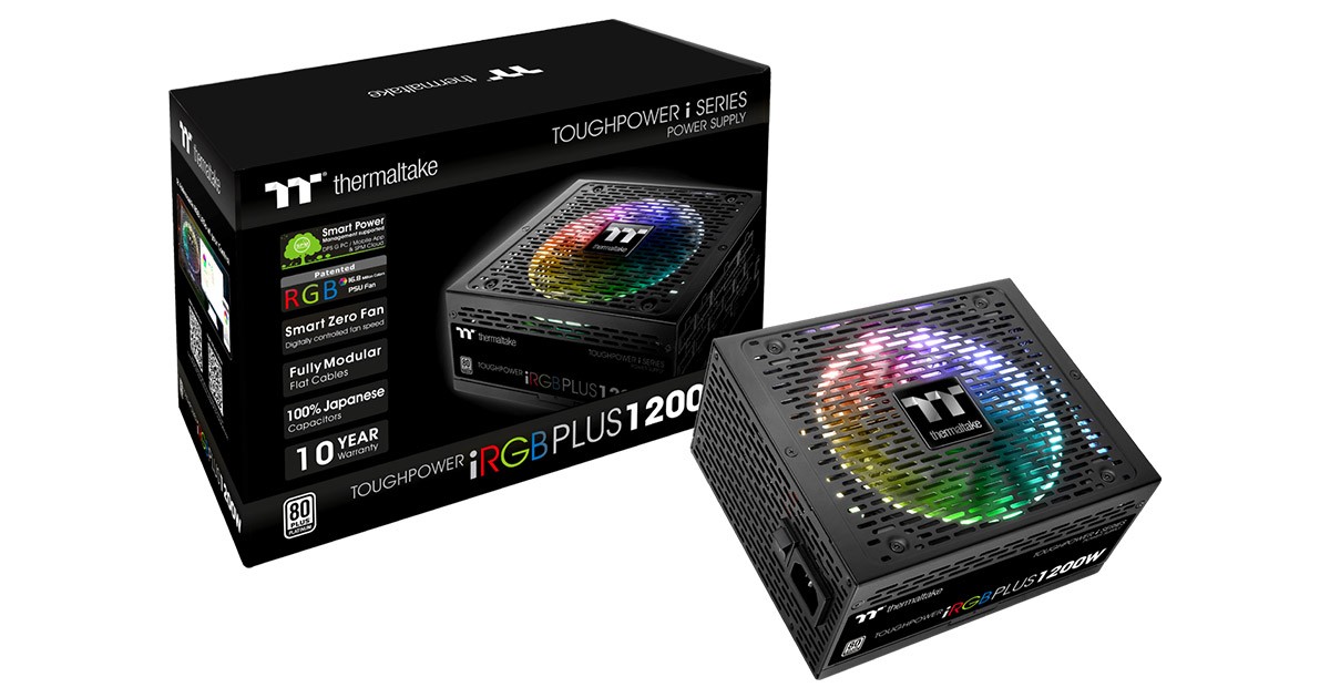 RGBファンを搭載した80PLUS PLATINUM認定取得の電源ユニット