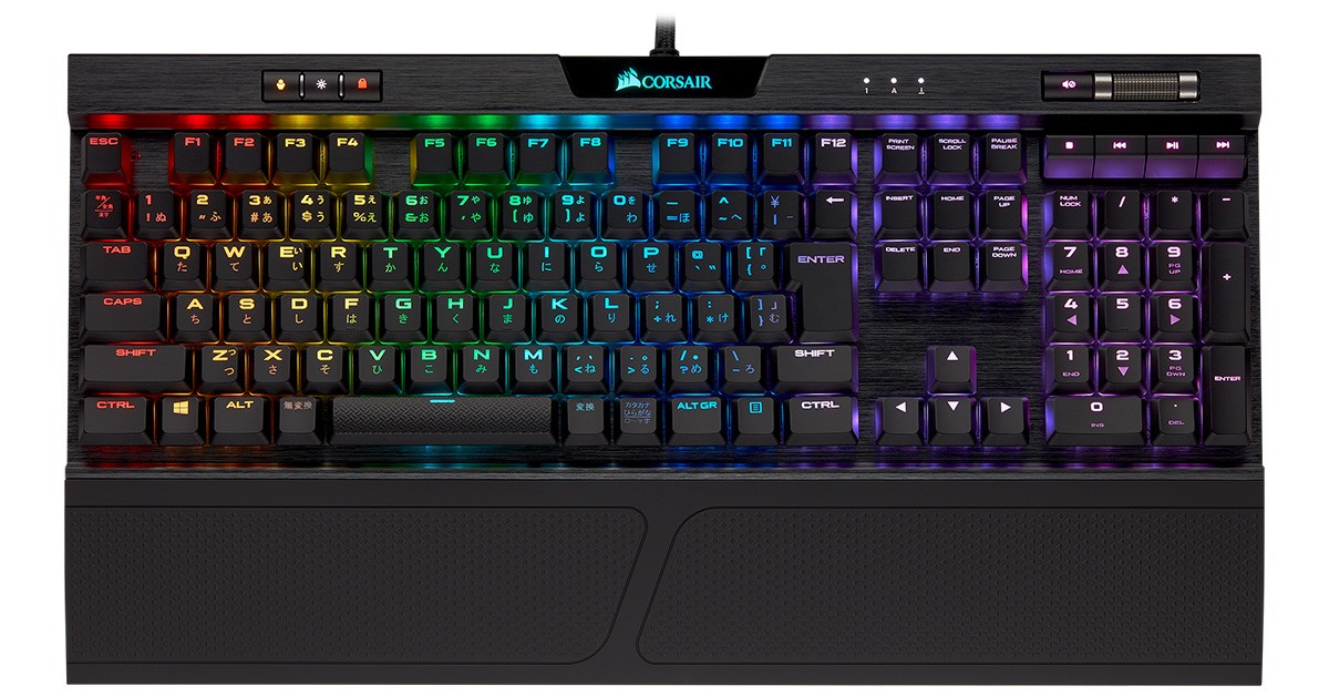 Cherry Mx Low Profile Speed Rgbキースイッチを採用したゲーミングキーボード Corsair社製 K70 Rgb Mk 2 Low Profile Rapidfire を発表 株式会社アスク