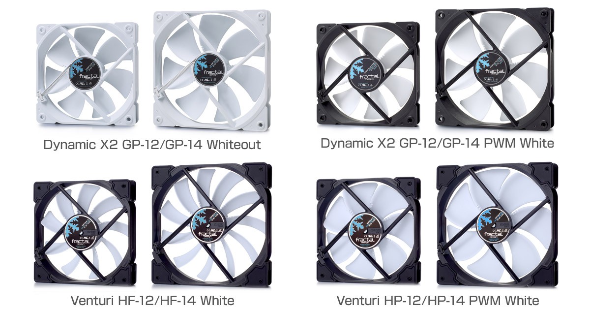 Fractal Design社製ケースファンのラインナップを拡充、新配色の