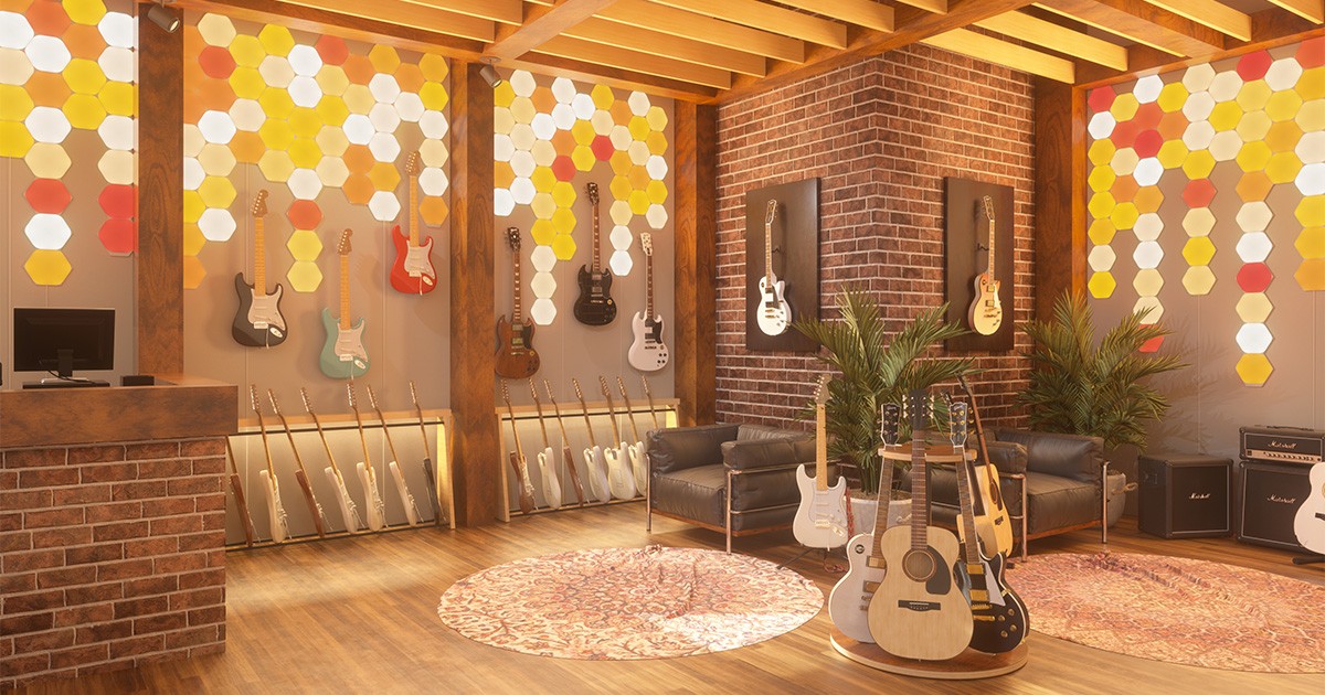 Nanoleaf社製、3種類の形状を自由に組み合わせてイルミネーションを