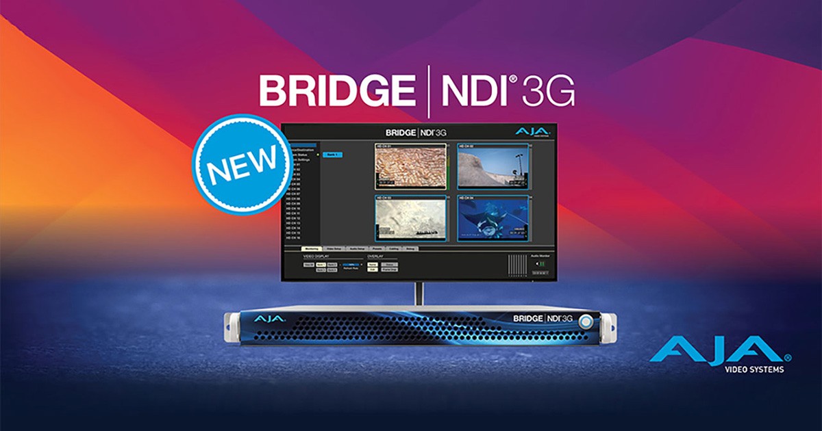 AJA Video Systems社、NDI/SDI変換用ゲートウェイ製品「BRIDGE NDI 3G