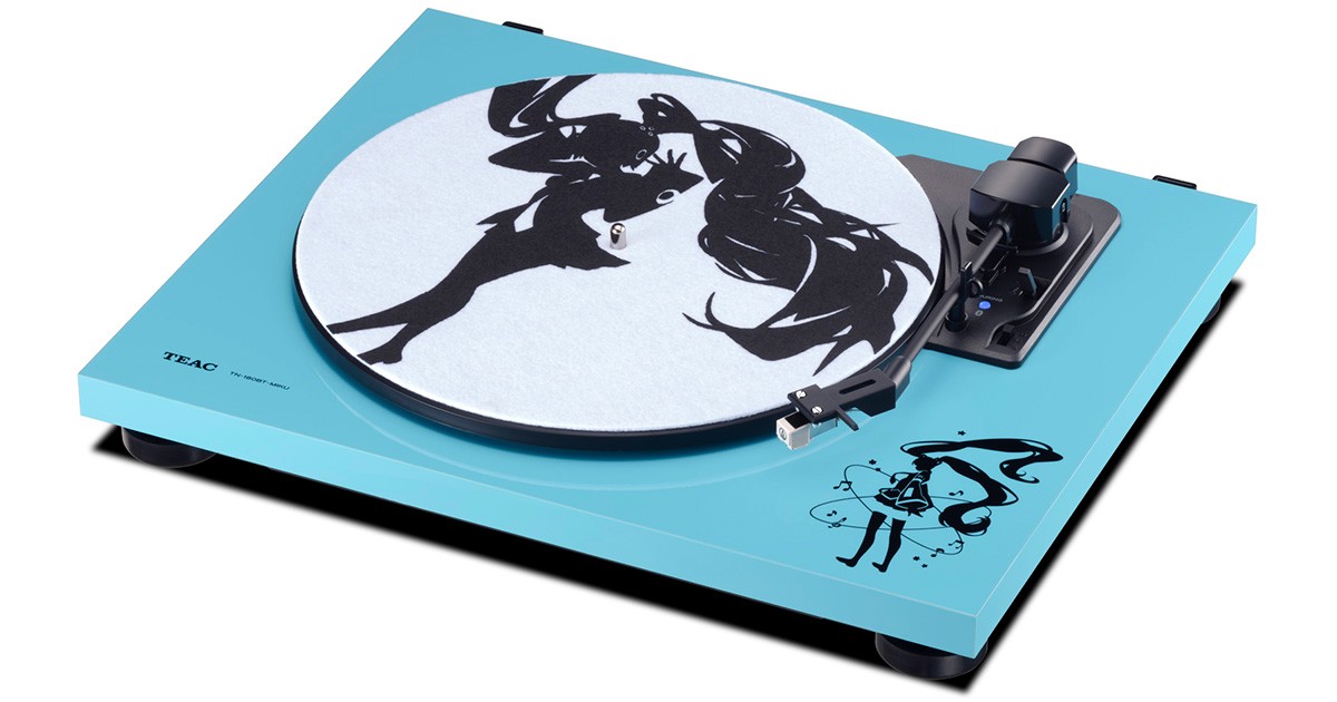 初音ミク　レコード　 MIKU ティアック社製、初音ミクデザインを施した特別仕様のアナログターン