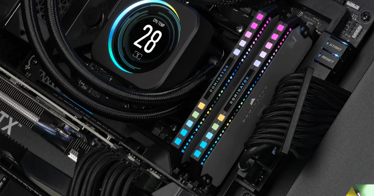 コルセア DDR5 メモリ DOMINATOR PLATINUM RGB CORSAIR Dominator Platinum RGB DDR5 RAM 32GB (2x16GB