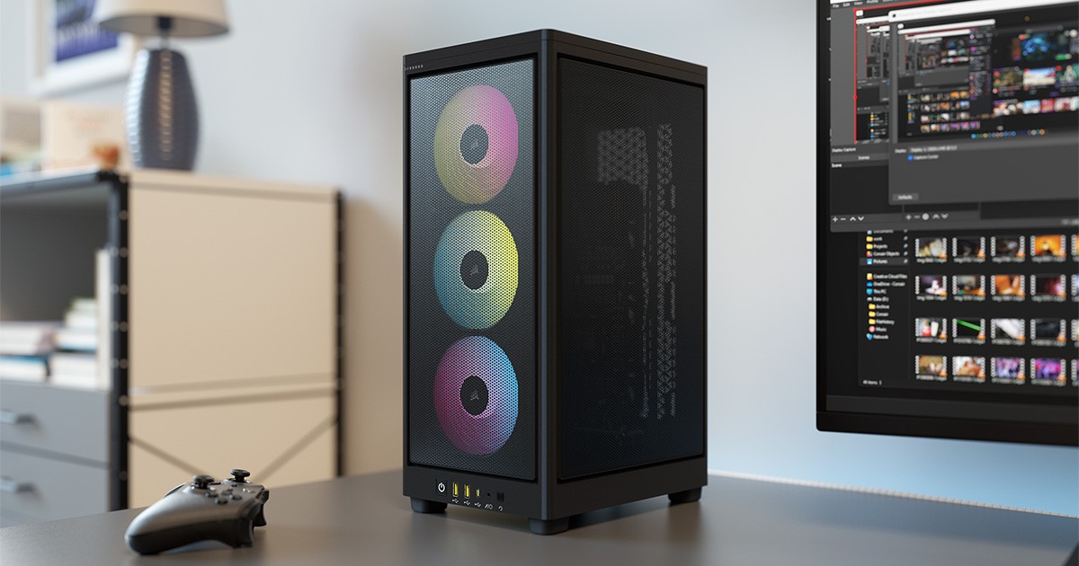 CORSAIR社製、メッシュパネルを搭載しエアフローに優れたミニ