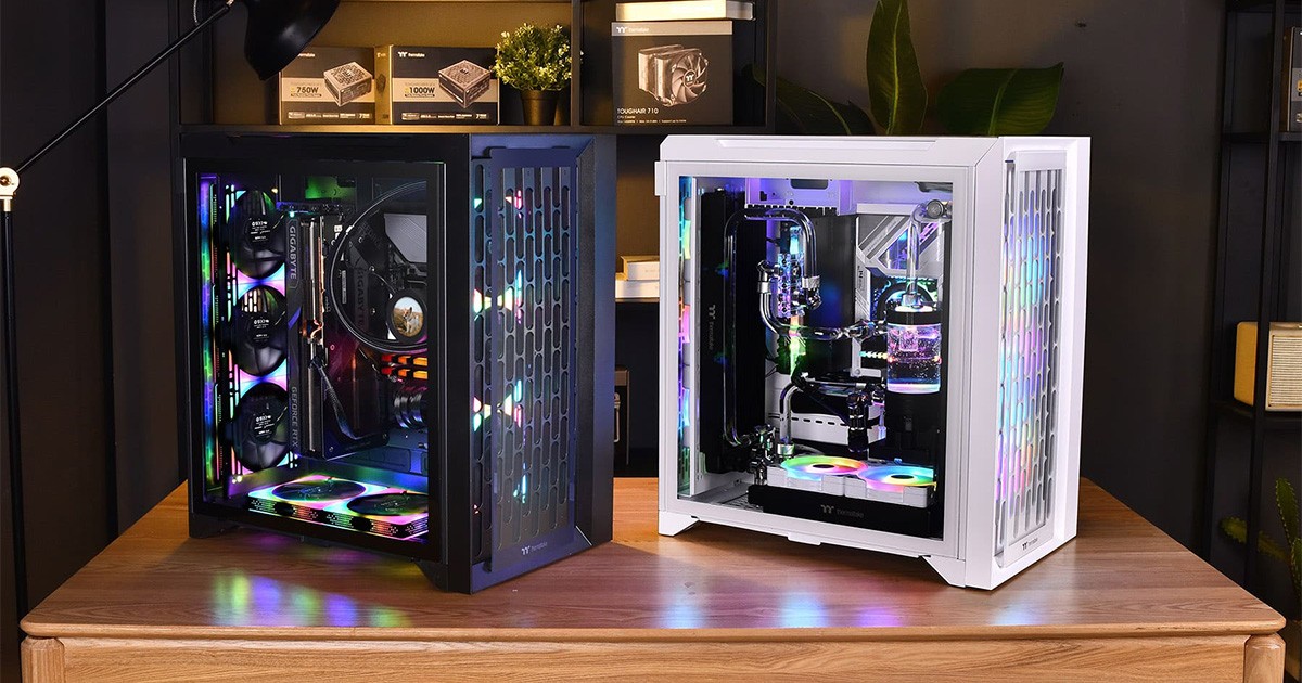 煙突効果のエアフローにより強力な冷却を実現する、Thermaltake社製PC 