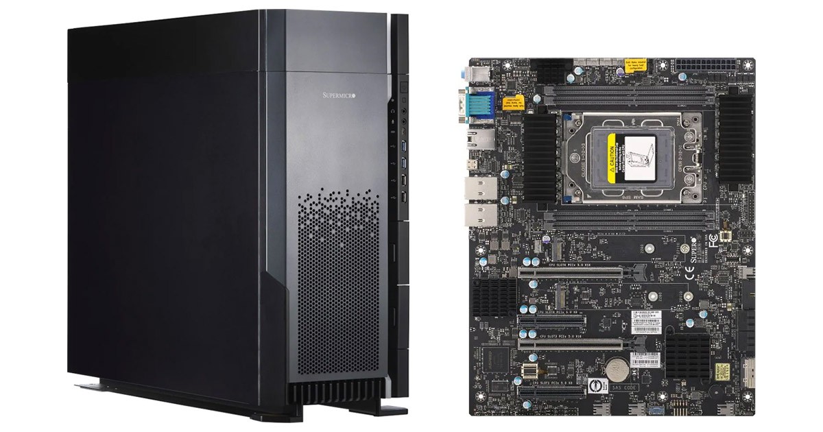 AMD Ryzen Threadripper PRO 7000WXプロセッサを搭載する、Supermicro