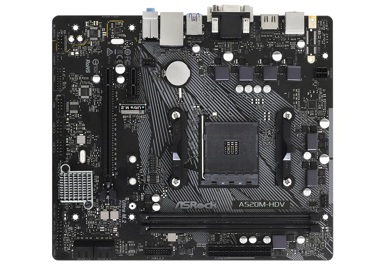 ASRock A520M-HDV MicroATX AM4 マザーボード