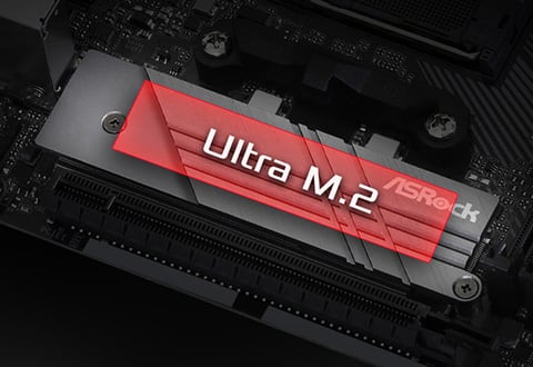 ヒートシンク付きUltra M.2スロットを装備