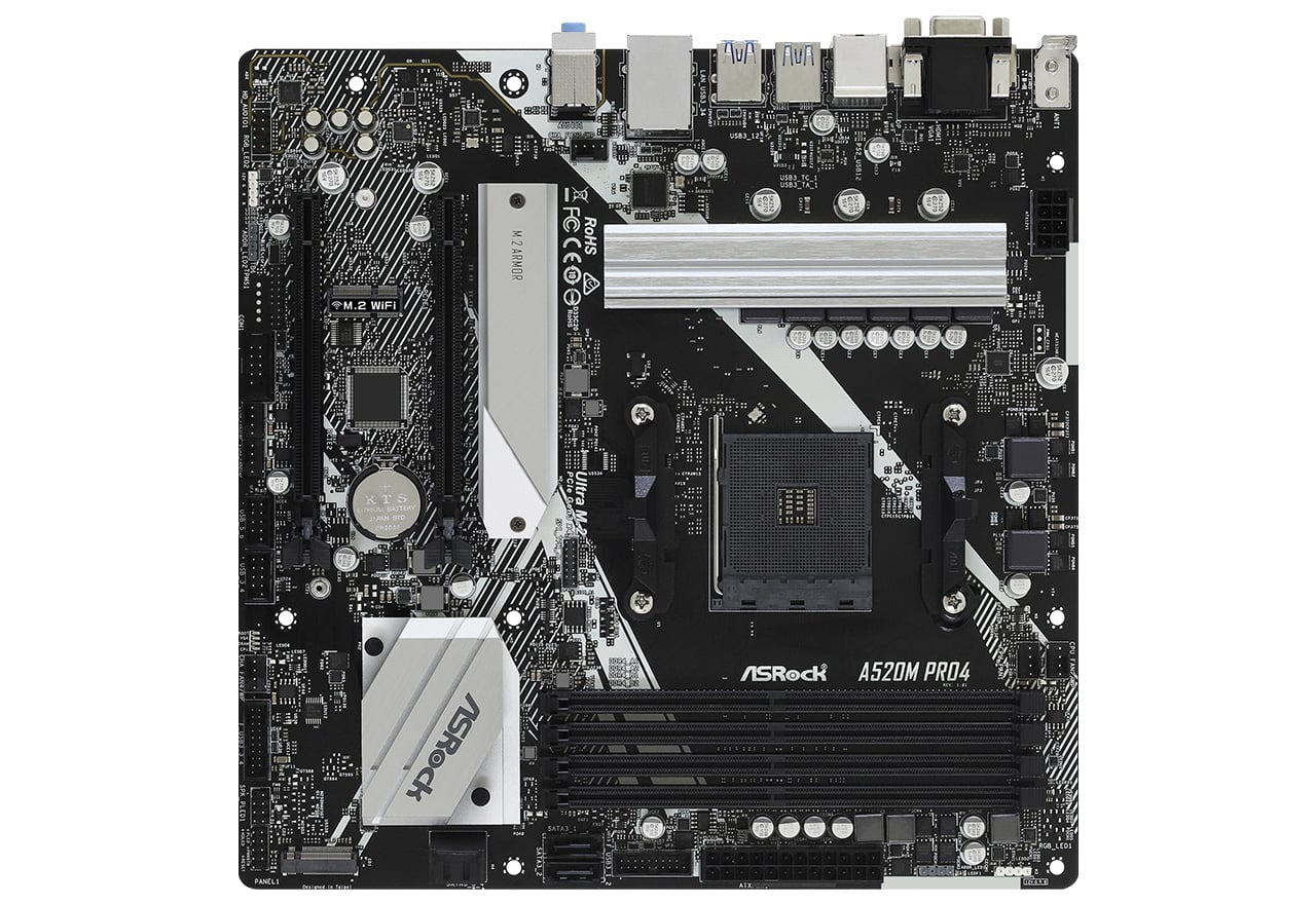 A520M Pro4 | ASRock マザーボード AMD A520チップセット | 株式会社アスク