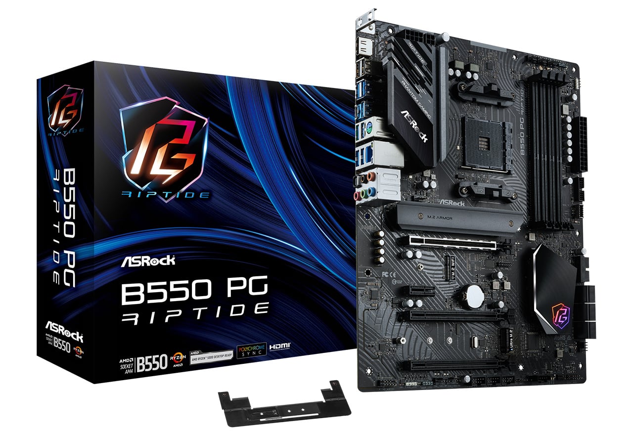 B550 PG Riptide | ASRock マザーボード AMD B550チップセット | 株式