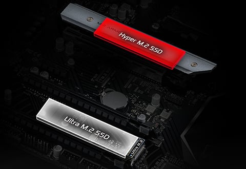 ヒートシンク付きHyper M.2スロットを装備