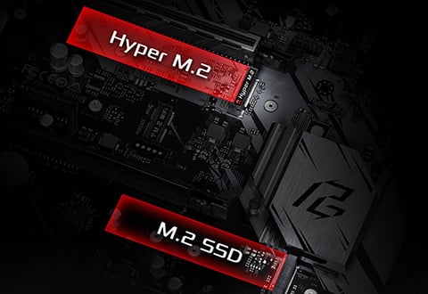 Hyper M.2スロットを装備