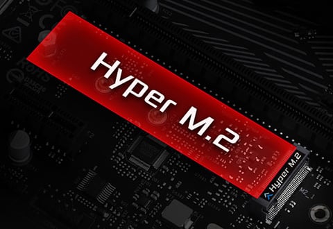 Hyper M.2スロットを装備