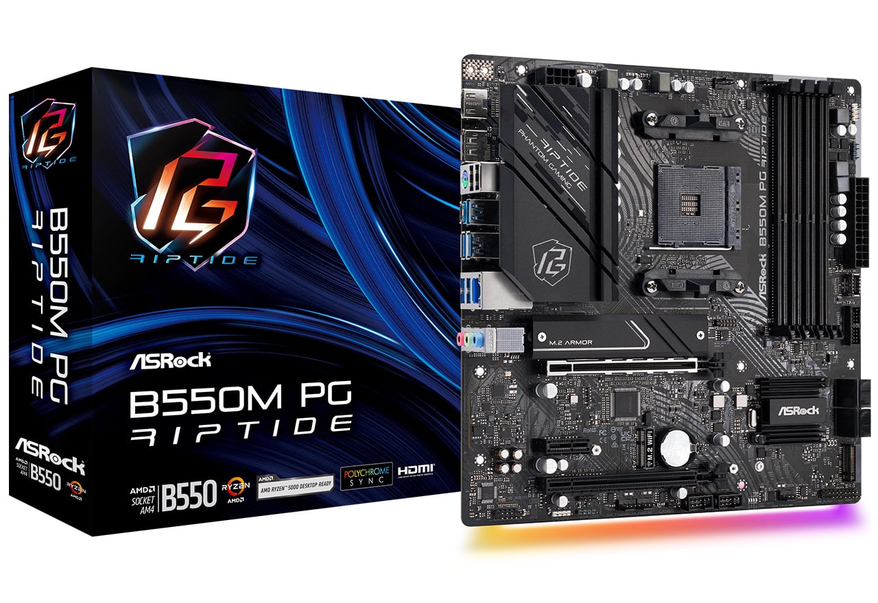 B550M PG Riptide | ASRock マザーボード AMD B550チップセット | 株式 ...