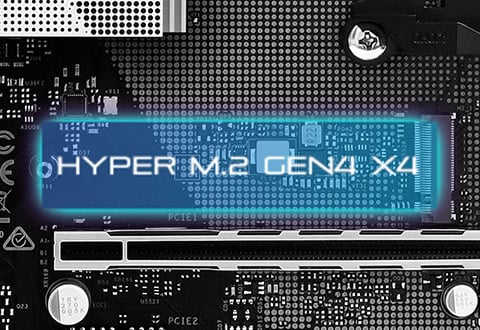 Hyper M.2スロットを装備