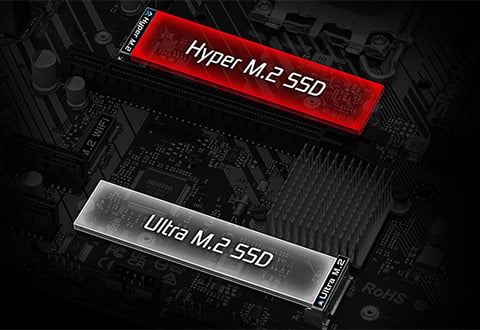 Hyper M.2スロットを装備