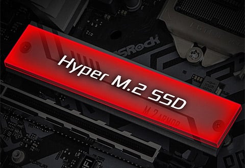 ヒートシンク付きHyper M.2スロットを装備