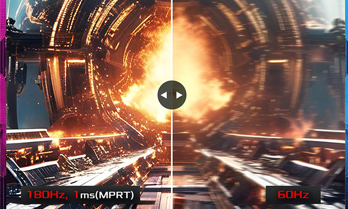 高いリフレッシュレートと滑らかな映像