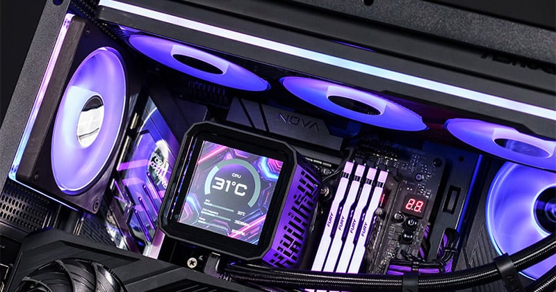 シングルフレーム設計のアドレサブルRGBファンを採用