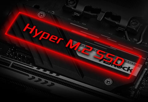 ヒートシンク付きHyper M.2スロットを装備