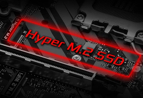 Hyper M.2スロットを装備