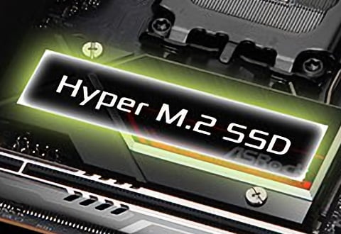 ヒートシンク付きHyper M.2スロットを装備