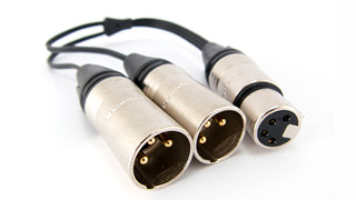 B4-3XLR 4 pin XLR to dual 3 pin XLR adapter