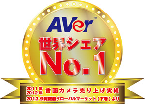 Aver Information書画カメラ、世界シェアNo.1