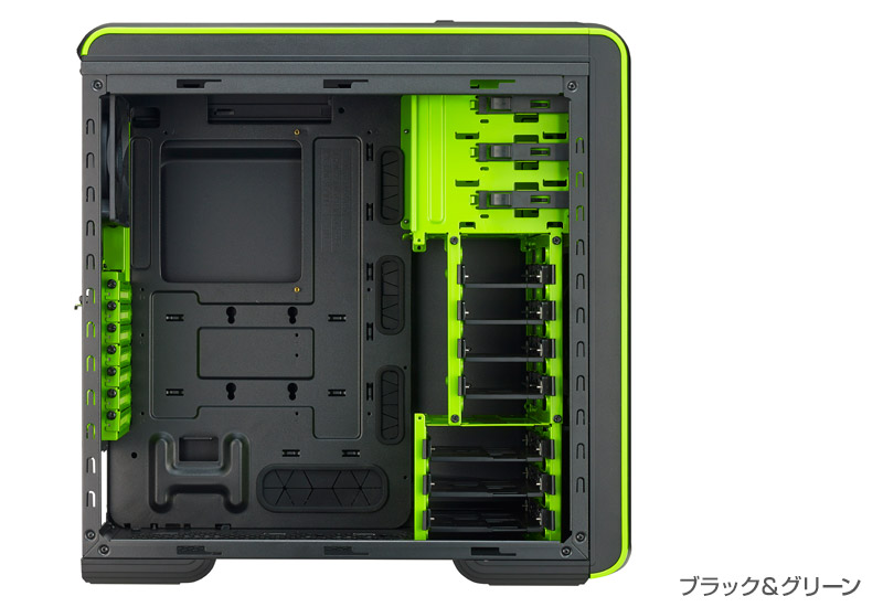 ブラックグリーン材質【新品】PCケース Cooler Master CM 690III Green