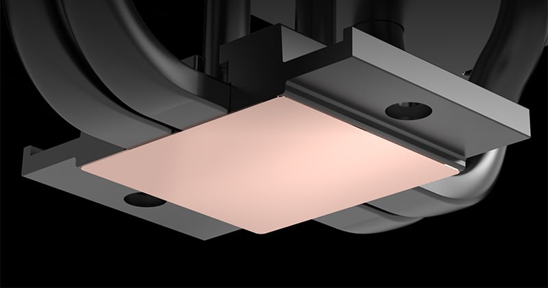 銅製ベースで熱を効率よく移動