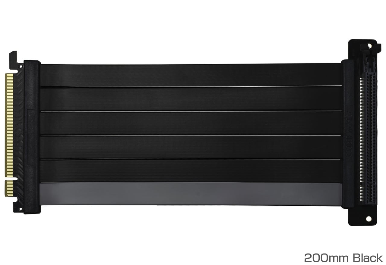 Cooler Master Cavo Riser PCIe 4.0 X16 V2 - 200mm, Schermato EMI, Guaina TPE, Per Montaggio Scheda Verticale