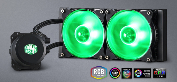 ファンと水冷ヘッドにRGB LEDを搭載