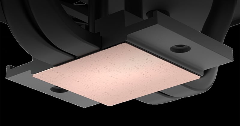 銅製ベースで熱を効率よく移動