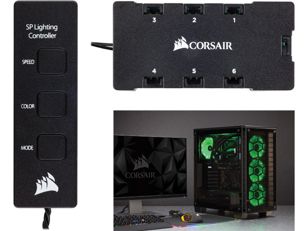 Corsair HD120 RGB 2個パック　コントローラー付